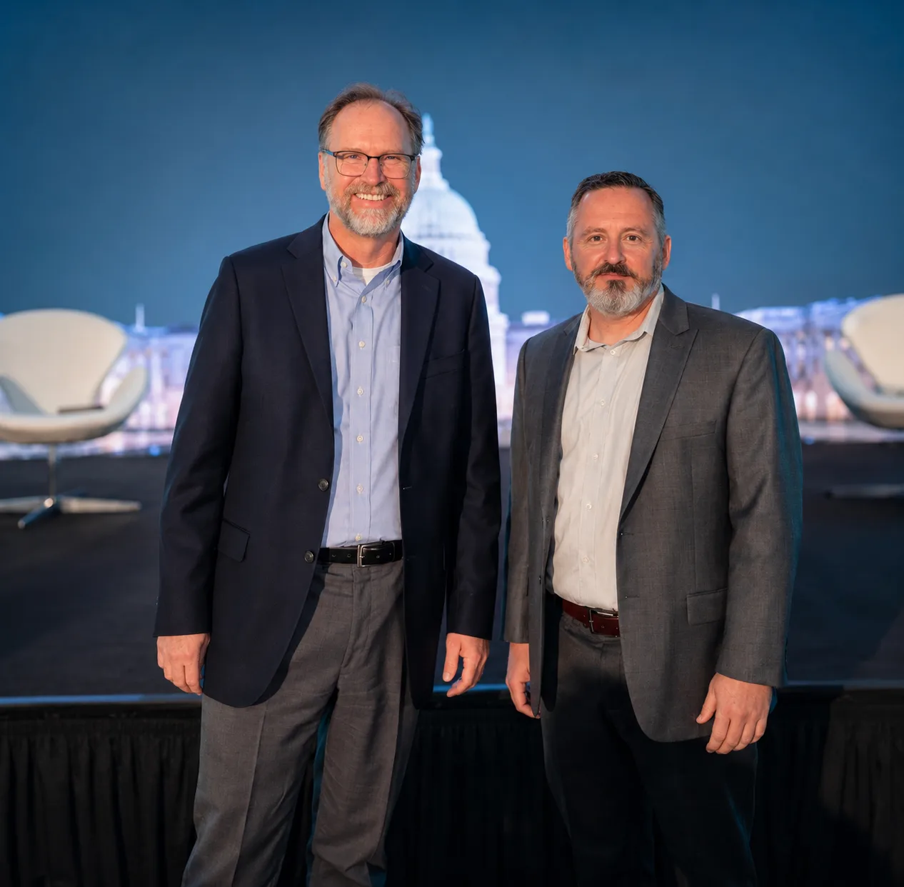 Jeff Craig and an AccelPath colleague at a public-sector conference in Washington, D.C.
